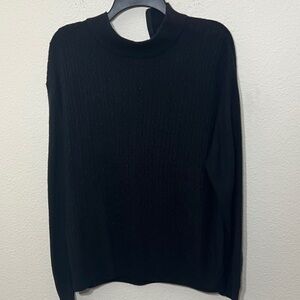 Koret Womens Sz 3X Casual Ribbed Crew Neck Long Sleeves black Sweater winter